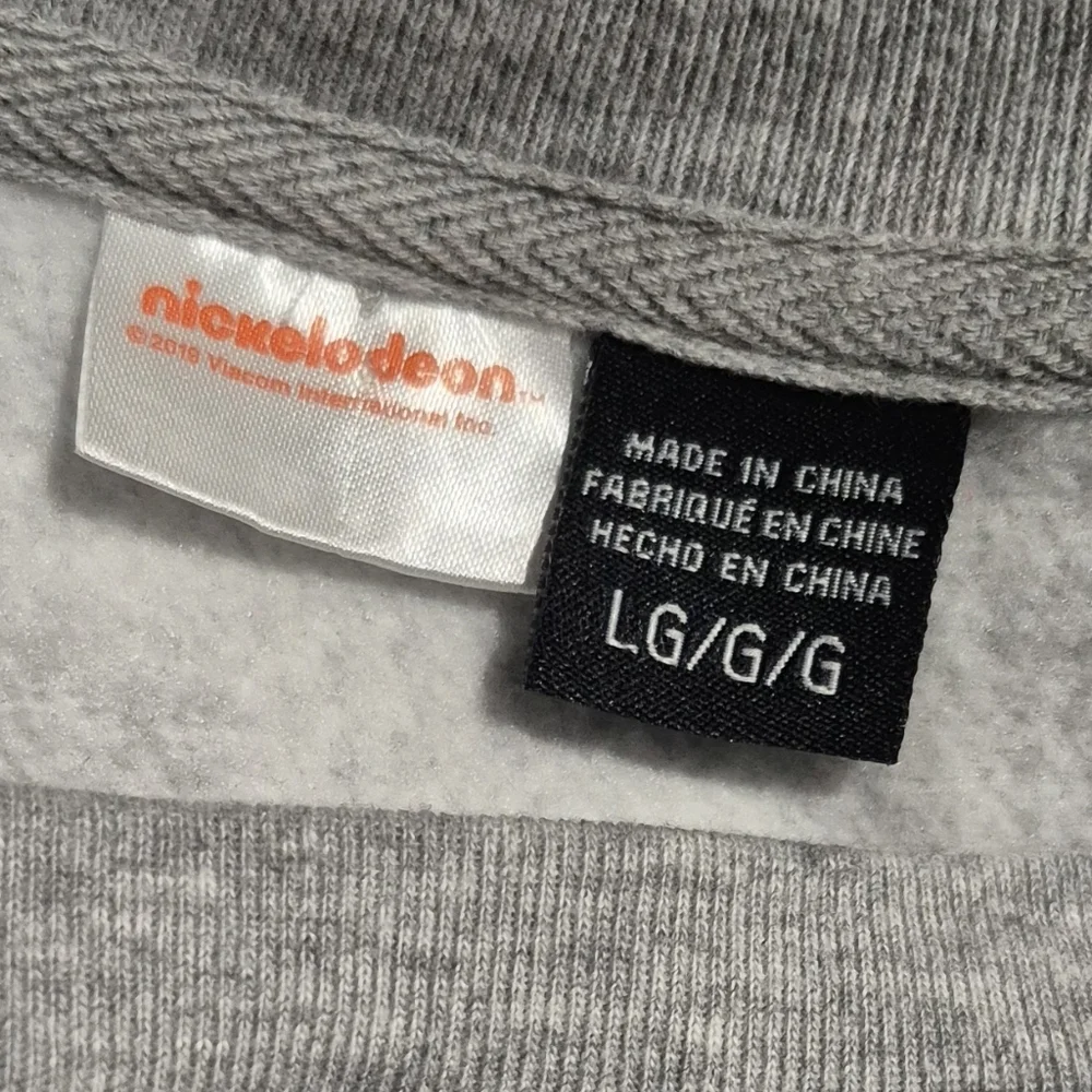Nickelodeon Characters Gray Crewneck Sweater